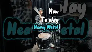 How to play Heavy Metal on a drum set #drumlesson #drumlessons #drumless #drummer #heavymetal