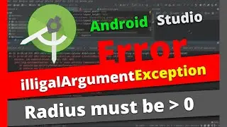 IllegalArgumentException radius must be greater than 0 | Do not use %p | Solved