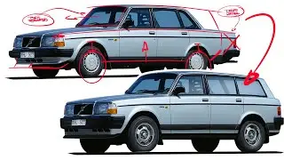 I redesign the 1988 VOLVO 240 into and SUV!