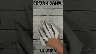 🖐Оригами КОГТИ из бумаги A4🖐Origami CLAWS made of A4 paper🖐 #shorts #origami #a4 #claw #paper