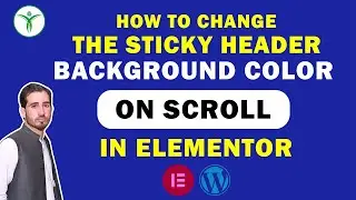 How to change the Sticky Header Background Color on scroll in Elementor