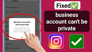 How to fix Cant Make Instagram Profile Private| Creator account cant be private -2024