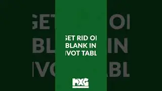 Get Rid of Blank in pivot Table | Advance Excel Formula | My Excel Geeks