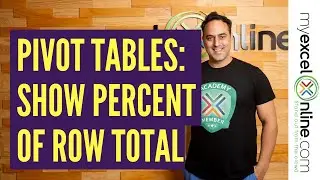 Pivot Table Excel Tutorial -  Show The Percent of Row Total