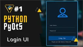 PyQt5 tutorial - login Form GUI 01