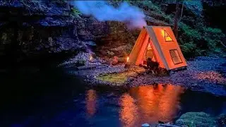 3 Days SOLO CAMPING - BIG CRAB, Fishing. CATCH and COOK - Survival Skills - BUSHCRAFT Tent Shelter