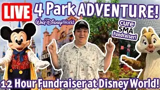 🔴Live: 12 Hours of Park Hopping at Disney World! - Cure SMA Fundraiser - Disney World Livestream