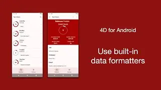 4D for Android - Use built-in data formatters