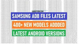 Samsung ADB FRP Unlock Files Latest 2020 Collection | More than 400 plus models Added