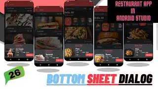 Bottom Sheet In Android studio | Bottom Sheet Dialog | Restaurant App Android Studio