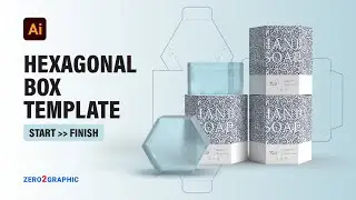 How to Hexagonal Box Template design in Adobe Illustrator 2022 CC