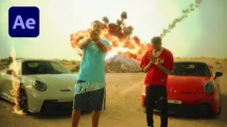 how to composite EXPLOSION VFX on a Music video