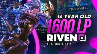 This 14-YEAR OLD Riven Main is DESTROYING NA Challenger (1600 LP INSANE Mechanics)