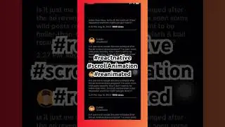 #reactnative Scroll Animation with #reanimated like #twitter #coding #mobileappdevelopment