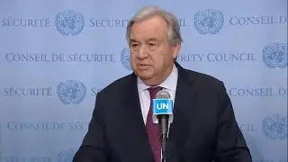 UN Chief on Syria, Coronavirus & other Topics - Media Stakeout (28 February 2020)