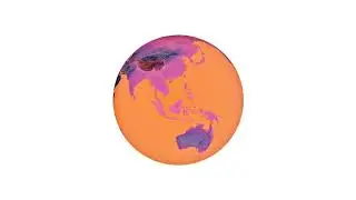 Amazing 3d earth animation video footage on white background