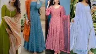 2022 party wear anarkali dress design ideas ! Anarkali suit ! Anarkali Kurti ! printed anarkali !