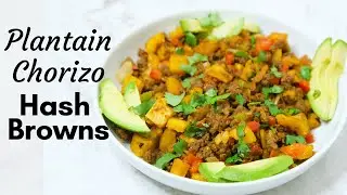 Plantain Chorizo Hash browns | Vegan Breakfast Idea