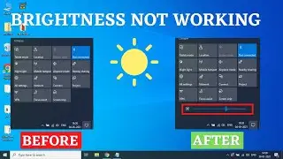 Brightness not working windows 10