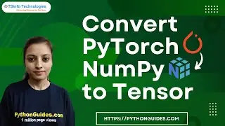 How to convert PyTorch Numpy to Tensor | Convert PyTorch to NumPy to Tensor