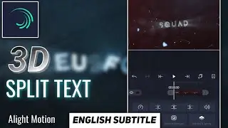 TUTORIAL INTRO 3D SPLIT TEXT | IN ALIGHT MOTION [ PRESET IN DESC ]