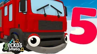 5 Little Fire Trucks｜Geckos Garage Songs｜Kids Songs｜Trucks for Kids