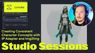 Creating Consistent Character Concepts with IP Adapter and Img2Img | Invoke Studio Sessions