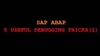 Learn SAP ABAP Program debugging and ABAP Debug tricks