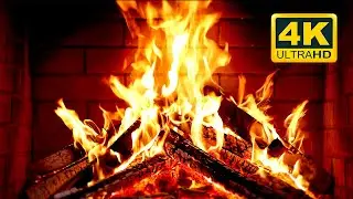 🔥 Cozy Fireplace 4K (12 HOURS). Fireplace with Crackling Fire Sounds. Fireplace Burning 4K