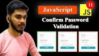 Confirm Password Validation Using HTML, CSS & JavaScript | தமிழில்.