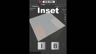 Blender Keyboard Shortcut ➦ Inset .