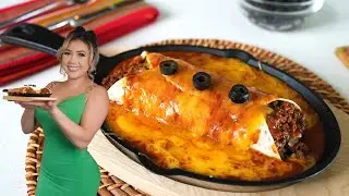 HOW TO MAKE TACO BELL'S ENCHIRITO at home, BUT BETTER (Taco Bell Could Never!!!!) smothered burrito