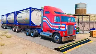 Trucks vs Speed Bumps – BeamNG Drive