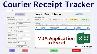 Courier Receipt Tracker Template in Excel VBA