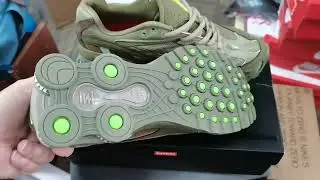 Unboxing 44 USD Supreme x Shox Ride 2 Neutral Olive reps review