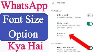 WhatsApp Font Size Kya Hota Hai - WhatsApp Font Size Option Kya Hai