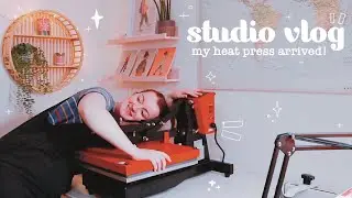 STUDIO VLOG ✱ why I've been MIA! My heat press arrived, shop update & trouble with cricut! | 040