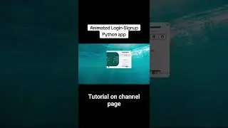 Animated login signup python app : Modern GUI #desktopapp #coding