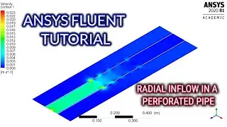 Analysis of Perforated Pipe with Radial Inflow | ANSYS Fluent Tutorial | Quarter Symmetry Model #CFD