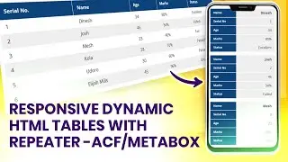 How to make a Responsive Dynamic HTML table in Oxygen Builder/ACF/MetaBox