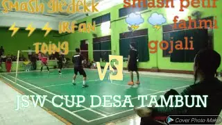 fahmi gozali/pak masdi vs irfan toing/kurnia || semi final JSW CUP 2021 desa tambun