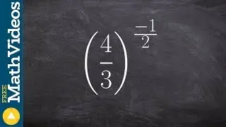 Simplifying a rational exponent with a rational base, (4/3)^(-1/2)