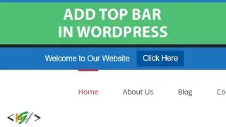 How to Add Top Bar in WordPress Website