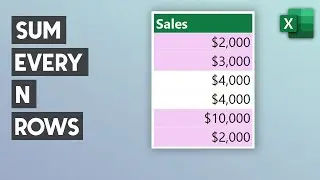 How to SUM every N rows in Excel using the TAKE and DROP functions