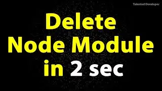 Delete node module like a pro | Delete node module within a second