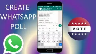 How to create a poll within Whatsapp | Whatsapp voting