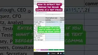 How to extract text BEFORE the SECOND COMMA from a text string in Excel