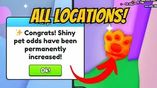 ALL LOCATION OF NEW 5 SHINY RELICS IN PET SIMULATOR 99!