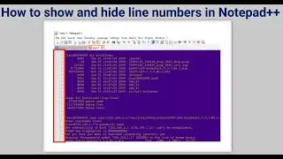 How to show and hide line numbers in Notepad ++