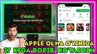 APPLE OF FORTUNE OLMA O'YINIDA 27 KFGA BORIB KO'RDIM😱 #1xbet #1xgames